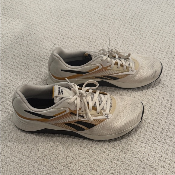Reebok Nano X4 White and Gold Athletic Shoes - Picture 4 of 7